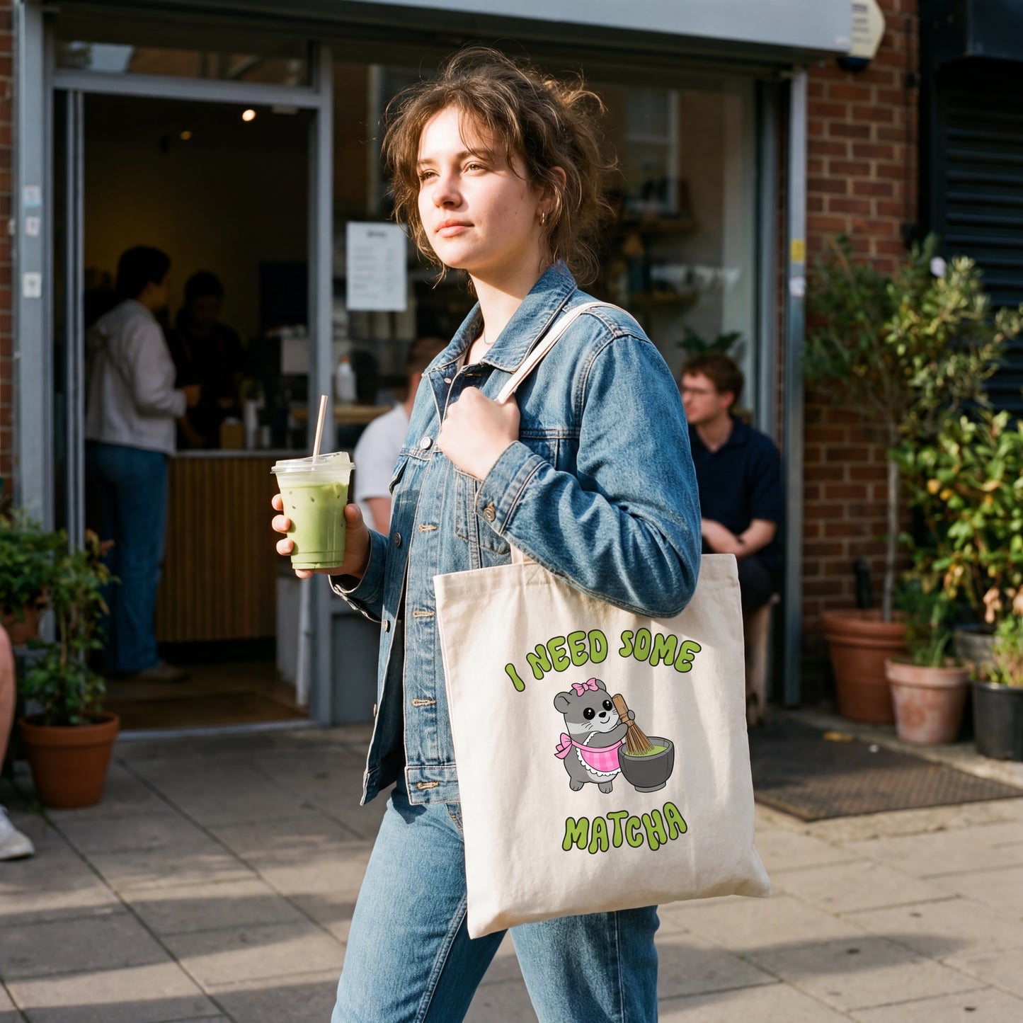 Eco-Friendly Matcha Tote Bag