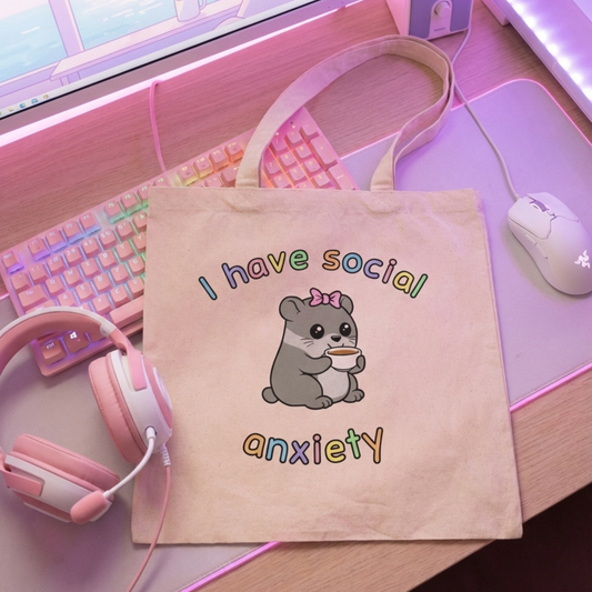 Eco-Friendly Social Anxiety Tote Bag