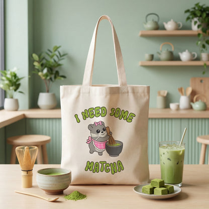 Eco-Friendly Matcha Tote Bag